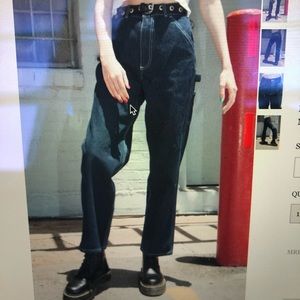 Talia dark wash cargo jeans